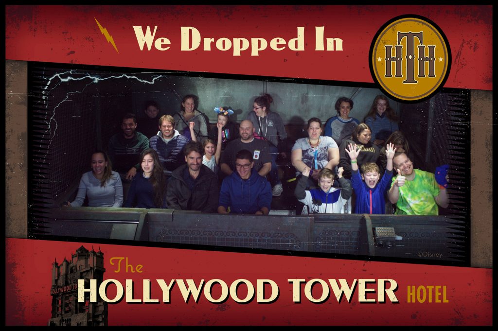 Me riding the Tower of Terror ride at Disney's Hollywood Studios.