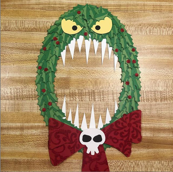 DIY Nightmare Before Christmas Monster Wreath